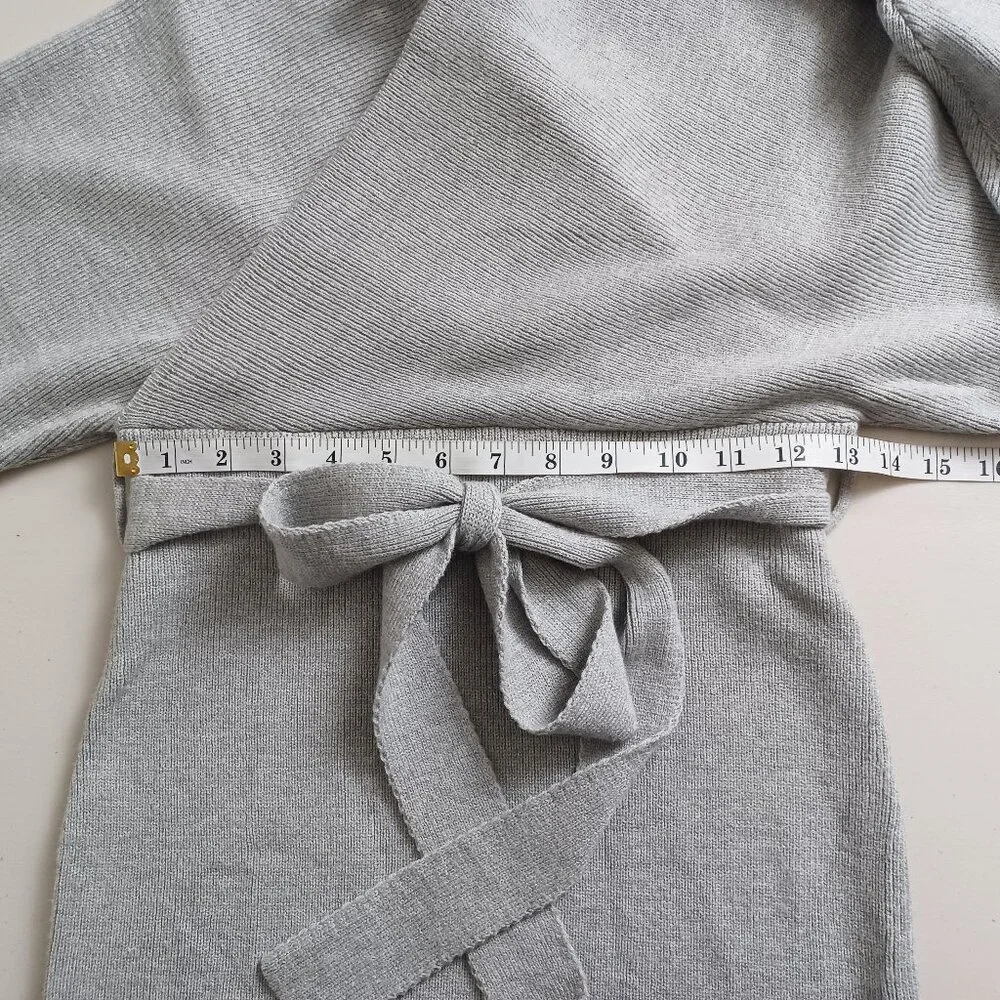 Crossover V-neck Mini Sweater Dress - Picture 10 of 15